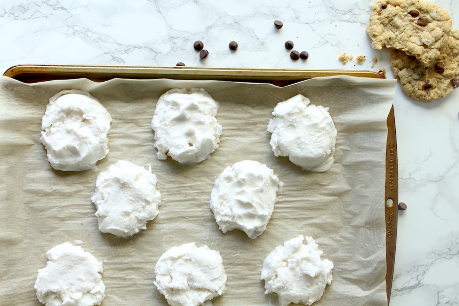 Chocolate-Chip Cookie Ice Cream Sandwiches l cookinginmygenes.com