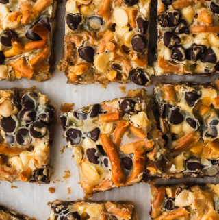 Chewy chocolate pretzel bars are the easiest treat