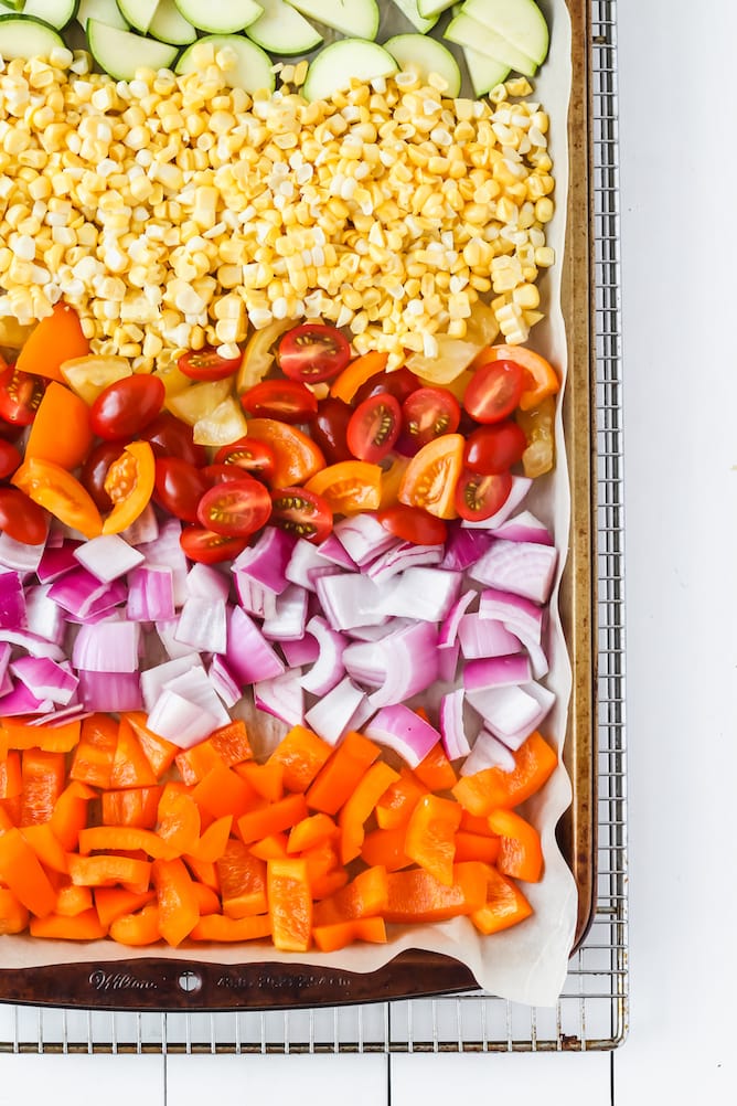 Roasted Summer Vegetable Salad | cookinginmygenes.com