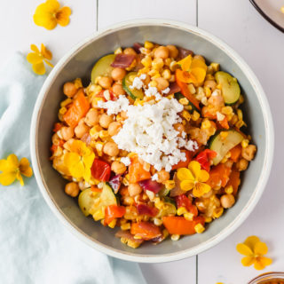 Roasted Summer Vegetable Salad | cookinginmygenes.com