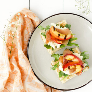 Peach & Prosciutto Summer Focaccia | cookinginmygenes.com
