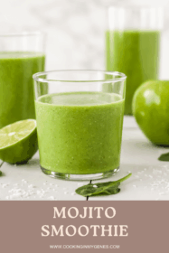 mojito smoothies in glasses with lime wedges