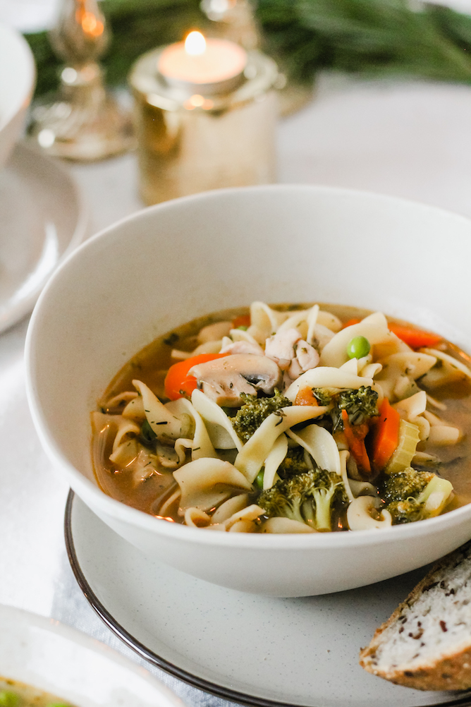 Chicken Noodle Soup for a Winter Gathering | cookinginmygenes.com