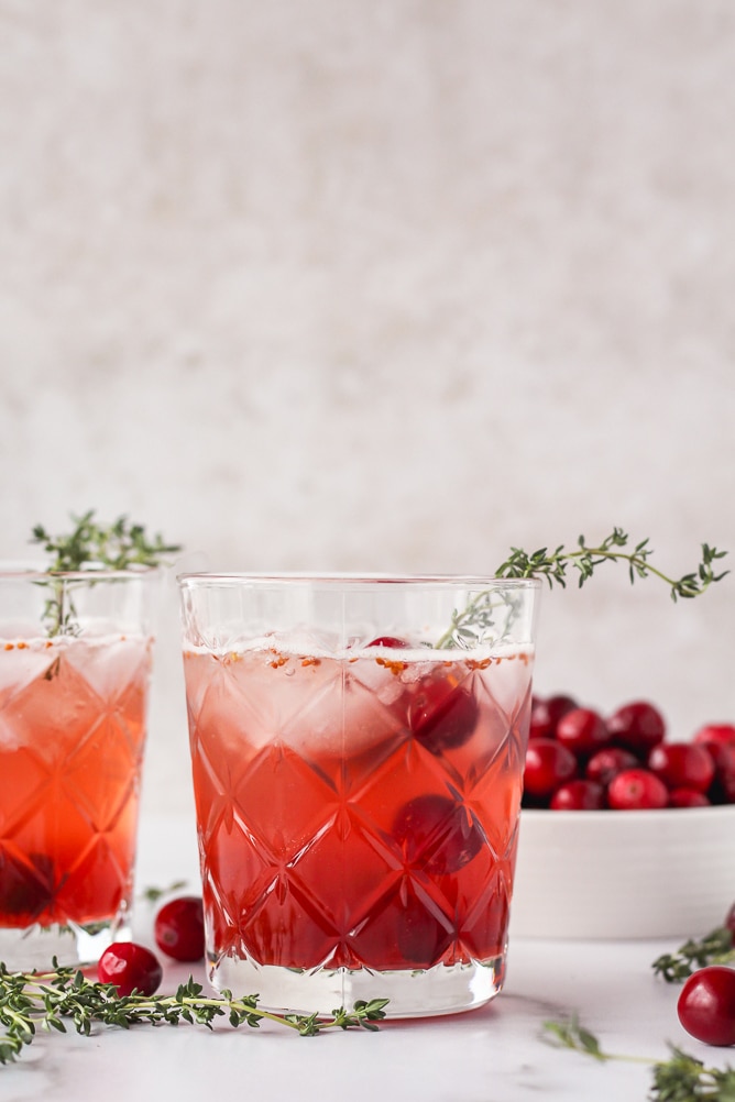 Kombucha Cranberry Bourbon Smash