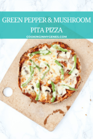 Green Pepper & Mushroom Pita Pizza