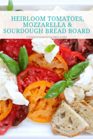 Heirloom Tomatoes, Mozzarella & Sourdough Bread Board