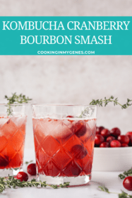 Kombucha Cranberry Bourbon Smash