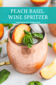 Peach Basil Wine Spritzer