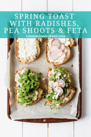 Spring Toast with Radishes, Pea Shoots & Feta