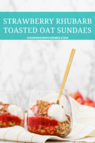 Strawberry Rhubarb Toasted Oat Sundaes