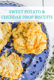 Sweet Potato & Cheddar Drop Biscuits