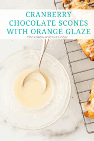 Cranberry Chocolate Scones with Orange Glaze