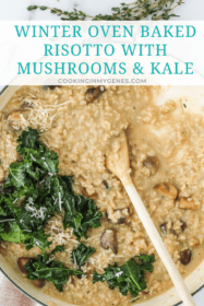 Winter Oven Baked Risotto with Mushrooms & Kale