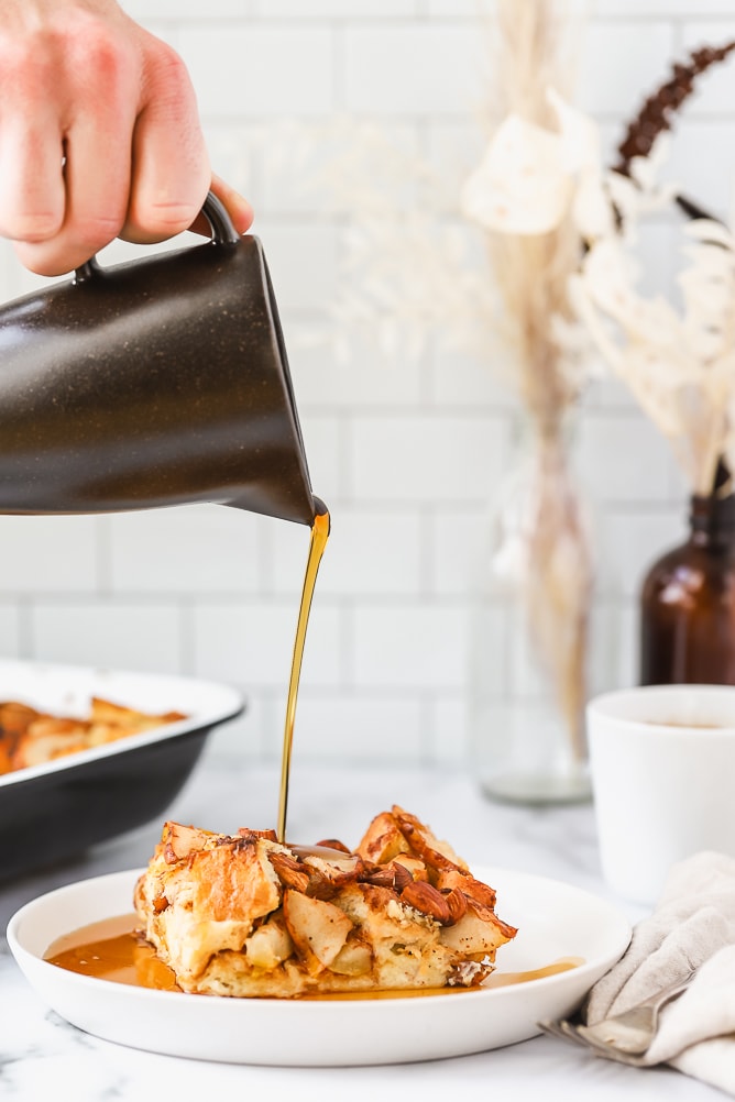 Spiced Pear Baked French Toast