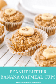 Peanut Butter Banana Baked Oatmeal Cups