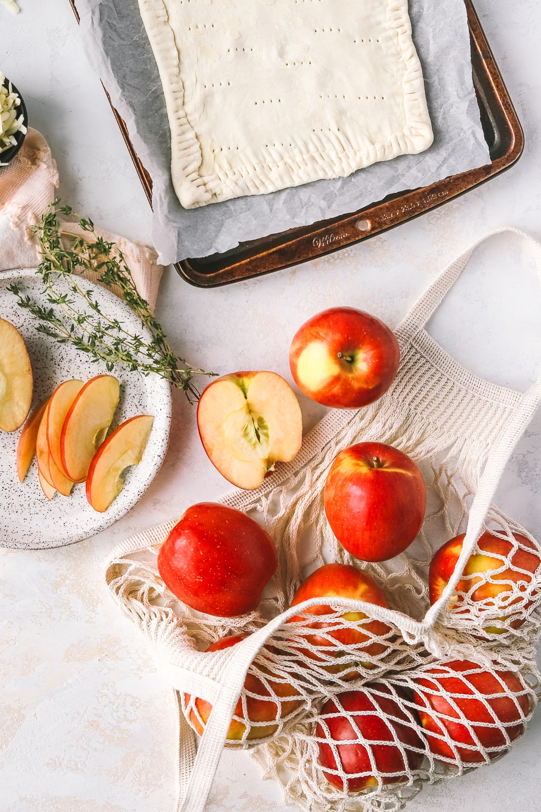 Savoury Apple Cheddar Tart with Leeks