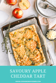 Savoury Apple Cheddar Tart with Leeks