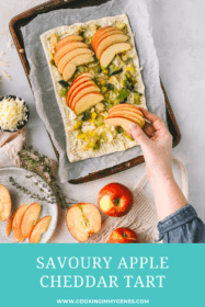 Savoury Apple Cheddar Tart with Leeks