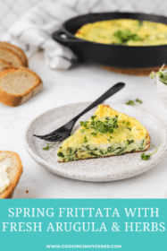 frittata with fresh spring greens