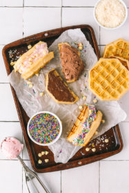 Easy waffle ice cream sandwich