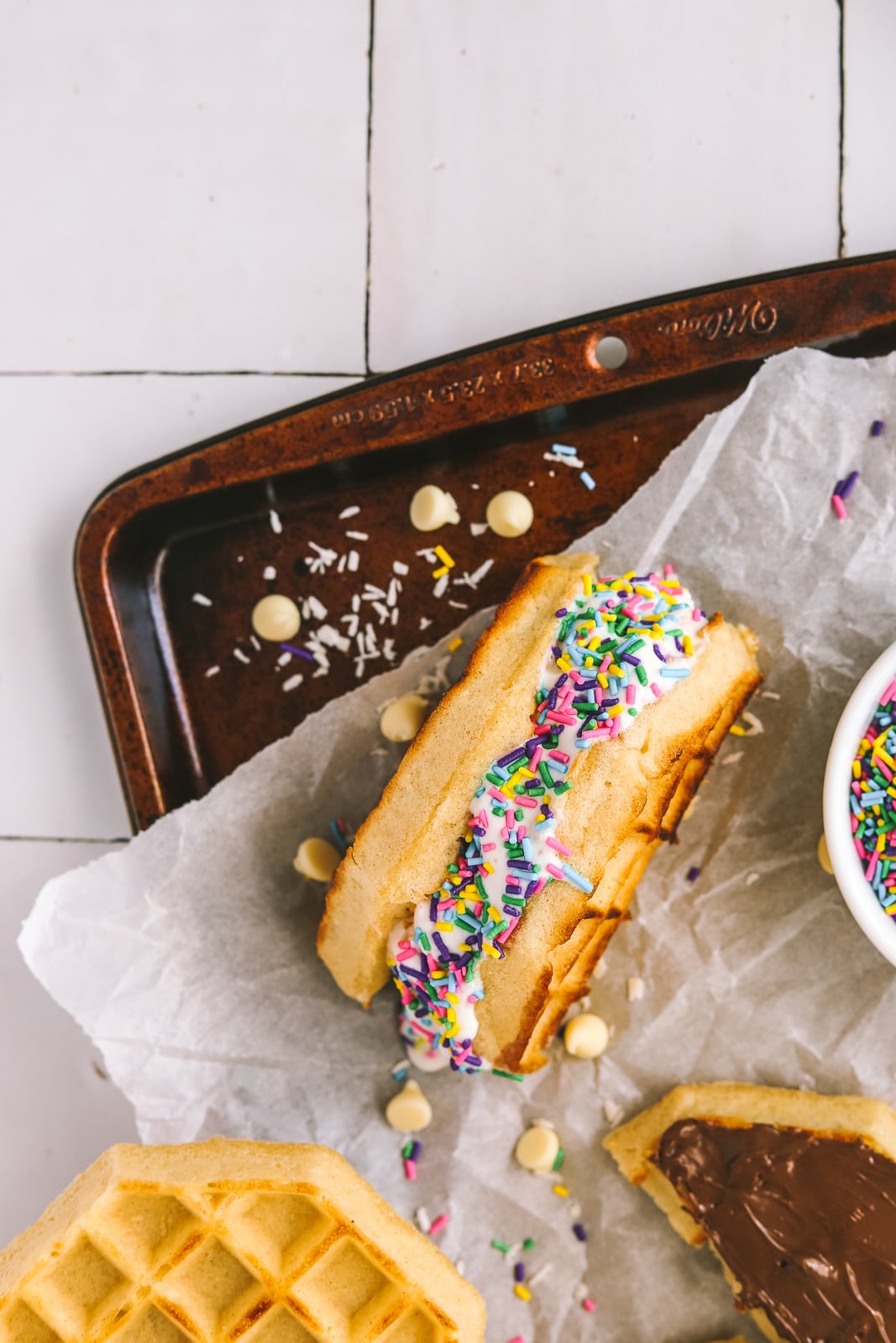 Easy waffle ice cream sandwich