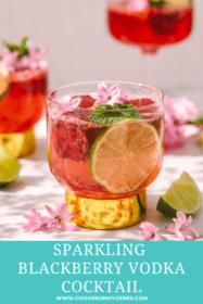 blackberry vodka cocktail in a glass