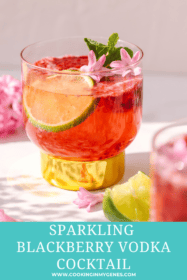 blackberry vodka cocktail in a glass