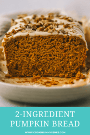 pumpkin loaf on a serving plate