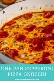 side angle of pizza gnocchi