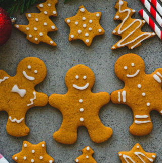 gingerbread cookies on a plate