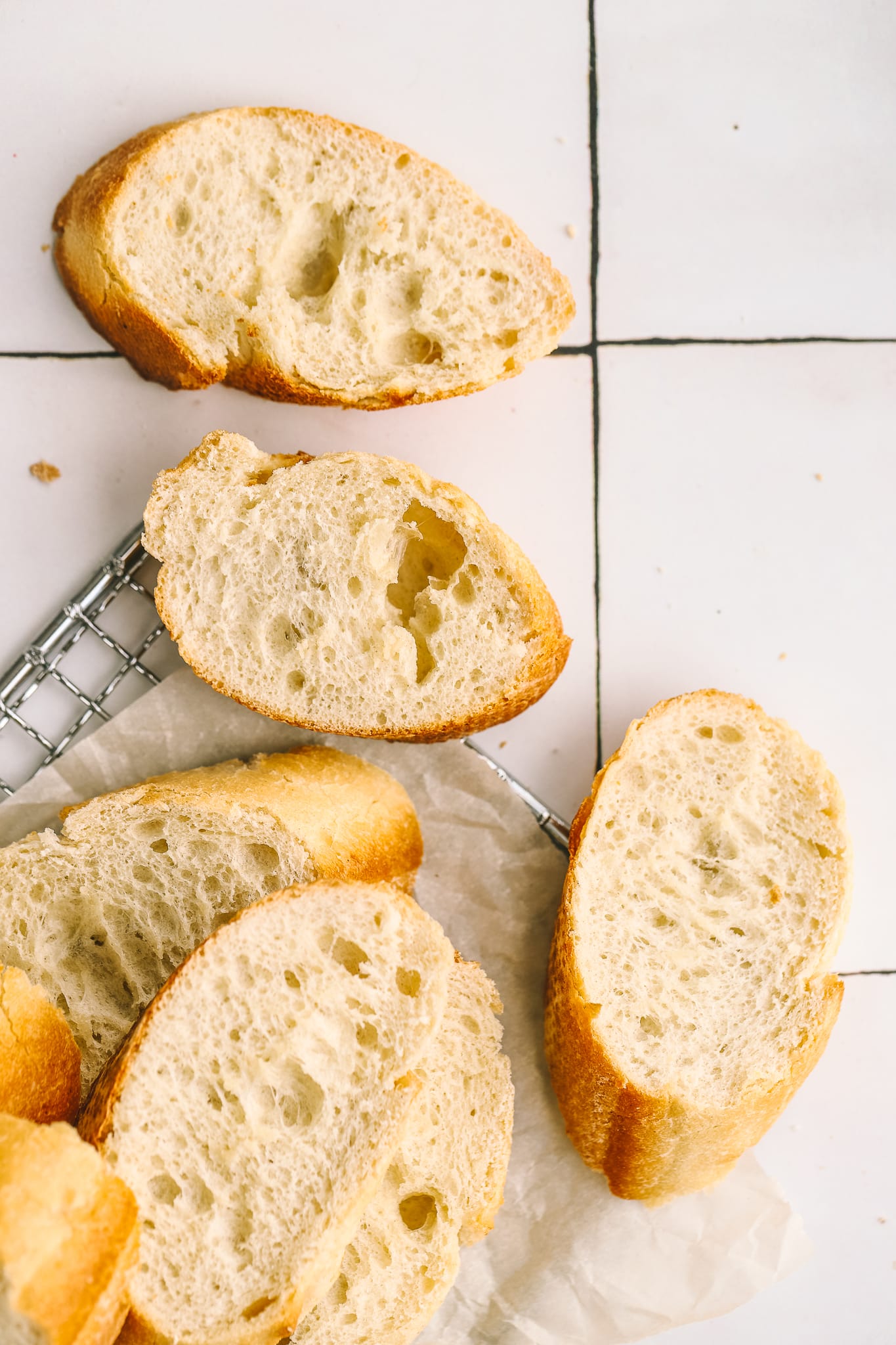 crostini on a serving tray