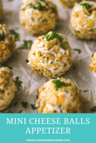 angled shot mini cheese balls on a platter