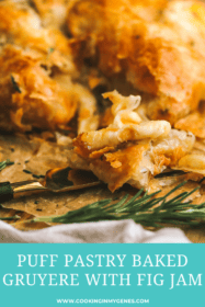 slice of baked gruyere on a cheese knife