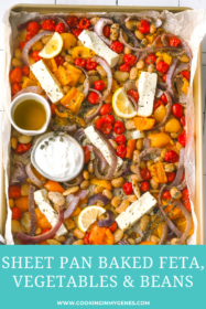 baked beans and vegetables with olive oil and yogurt
