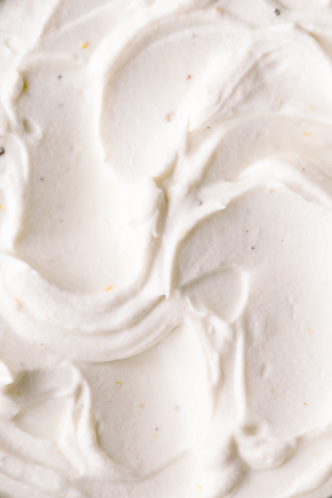 close up of ricotta spread in a bowl
