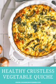 overhead shot of healthy crustless quiche