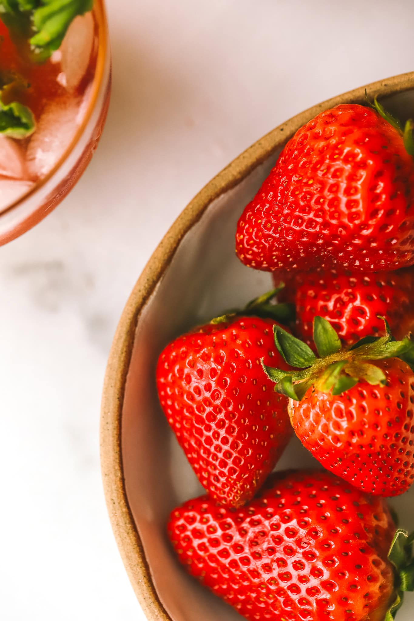 strawberries in a bowl