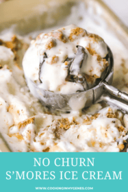 s'mores ice cream in a ice cream scoop