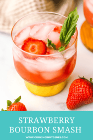 angled shot of a strawberry cocktail