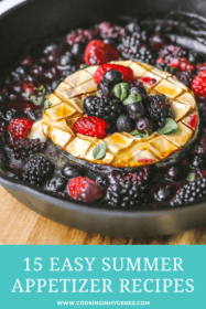 grilled brie with berries appetizer