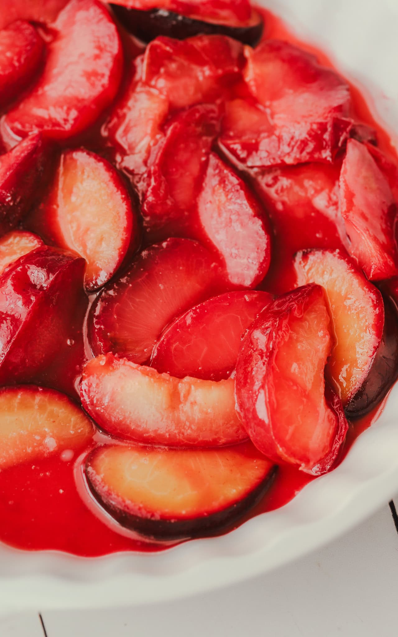 roasted plums in a bowl