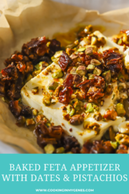 angled shot of baked feta