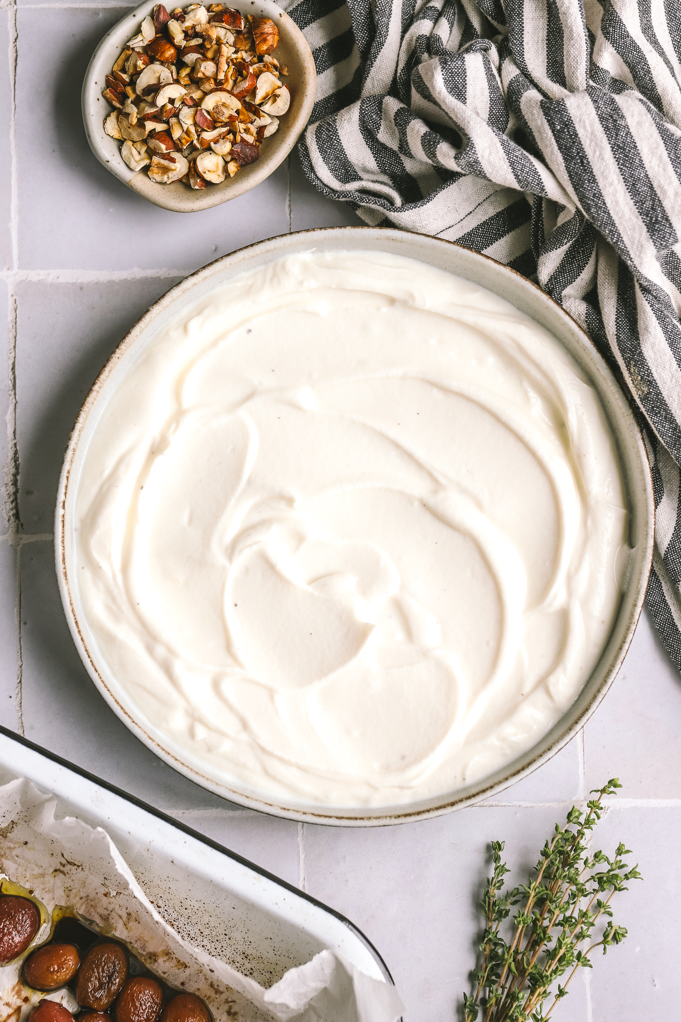 creamy whipped ricotta in a bowl