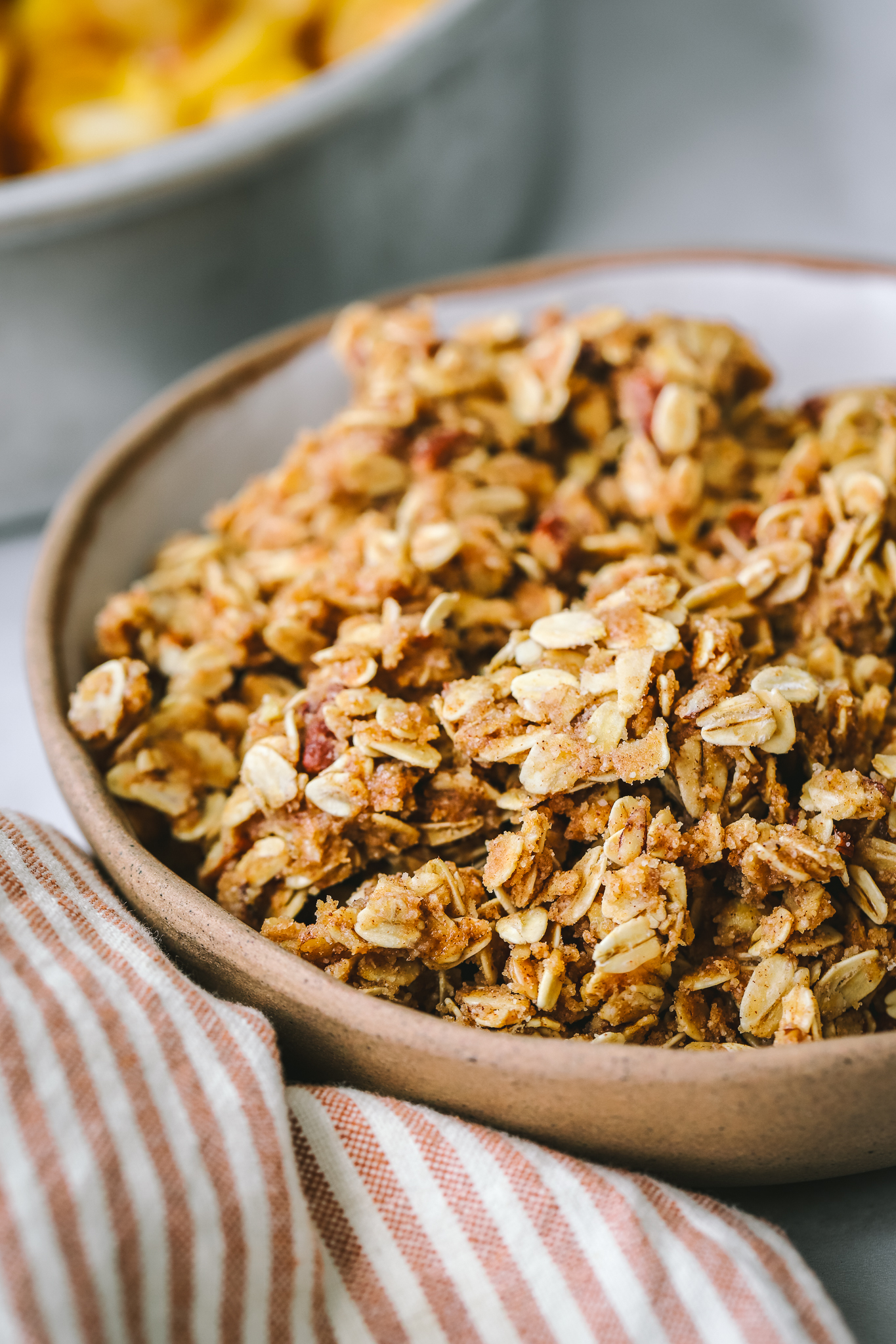 crisp topping in a bowl