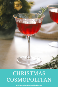 christmas cosmopolitan in a coupe glass