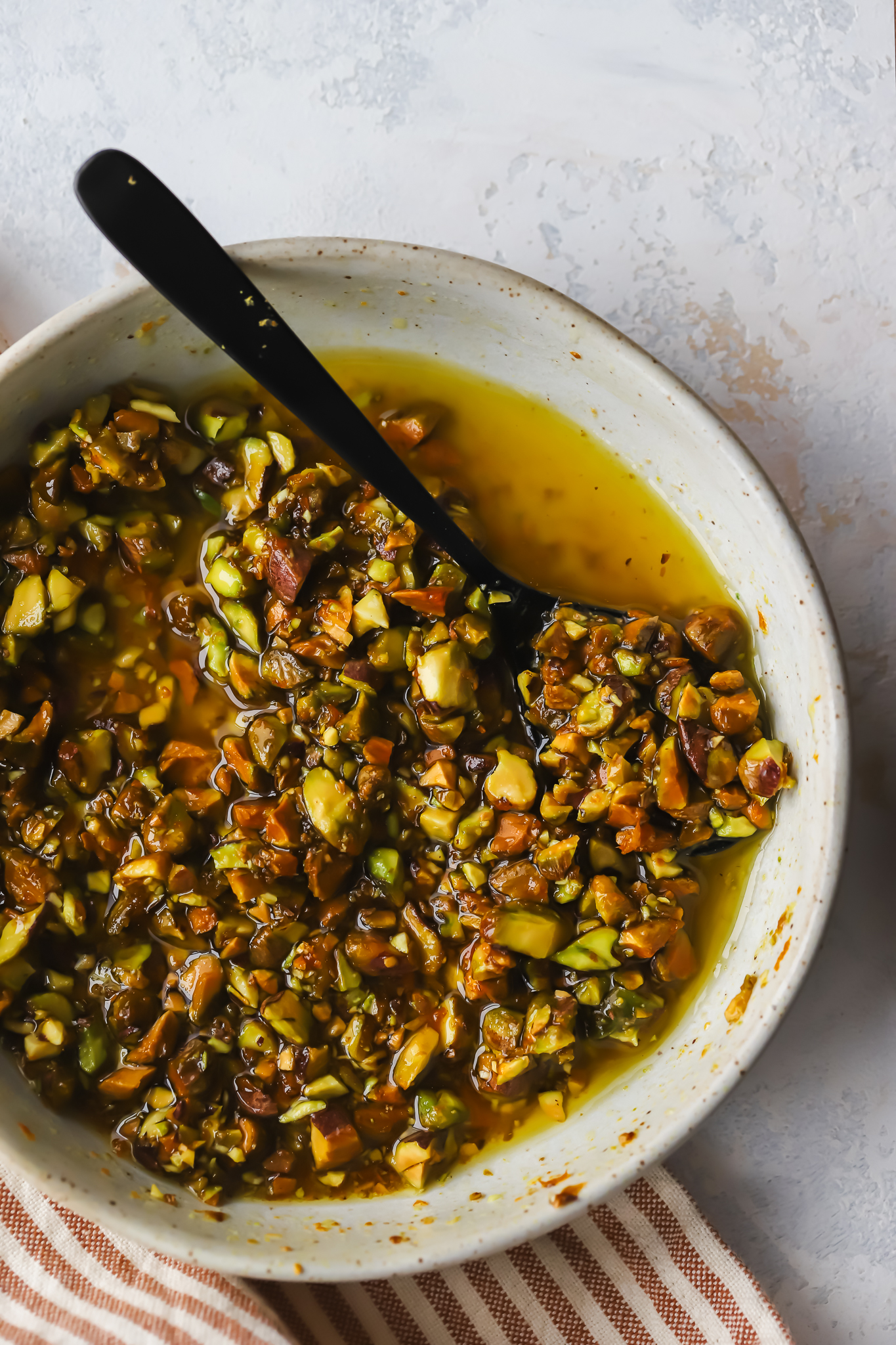 chopped pistachios in a bowl