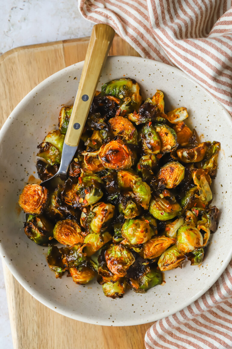 sweet and spicy brussels sprouts