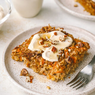 carrot cake oats with syrup