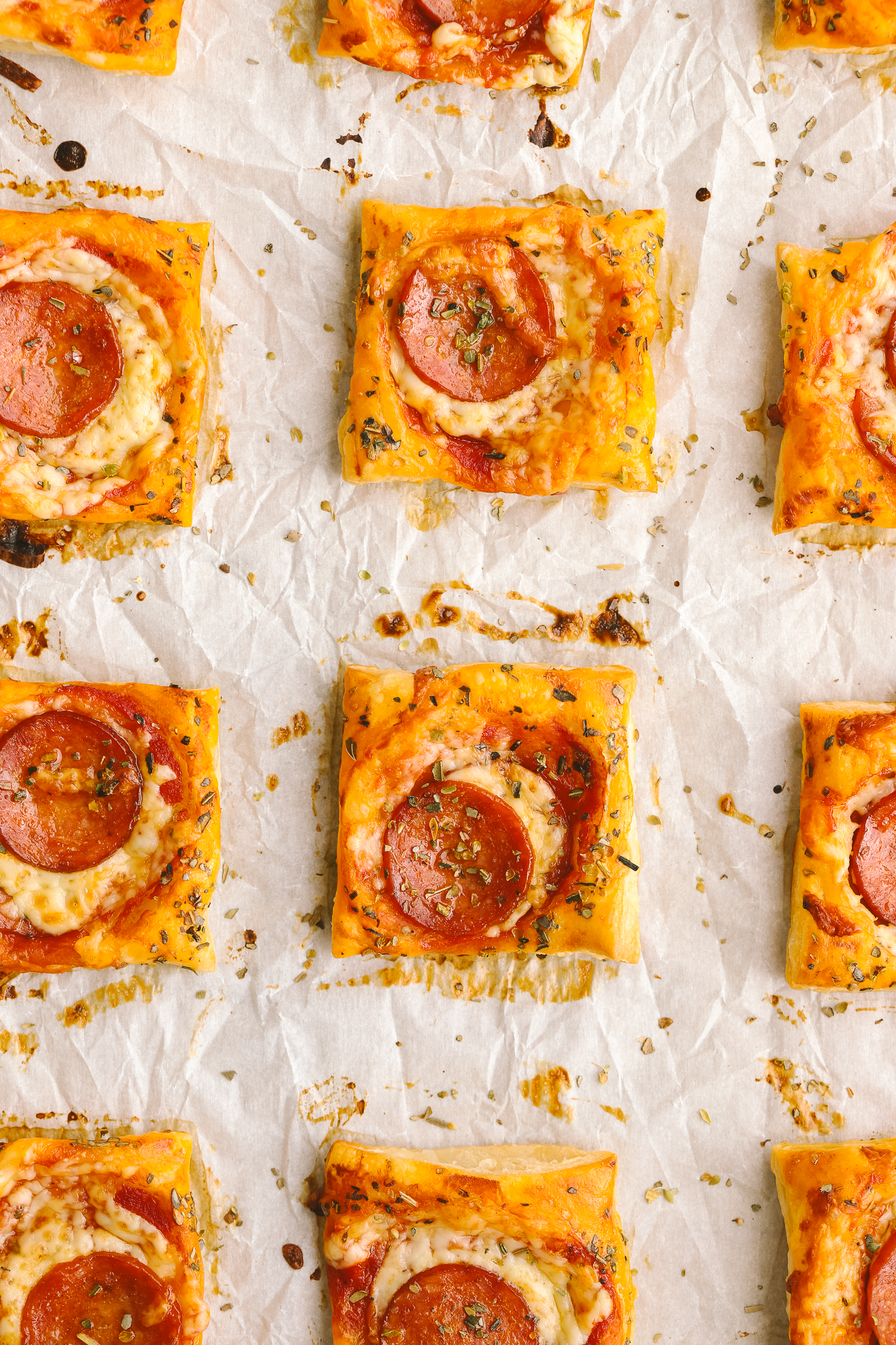 baked pizza puff pastry tarts