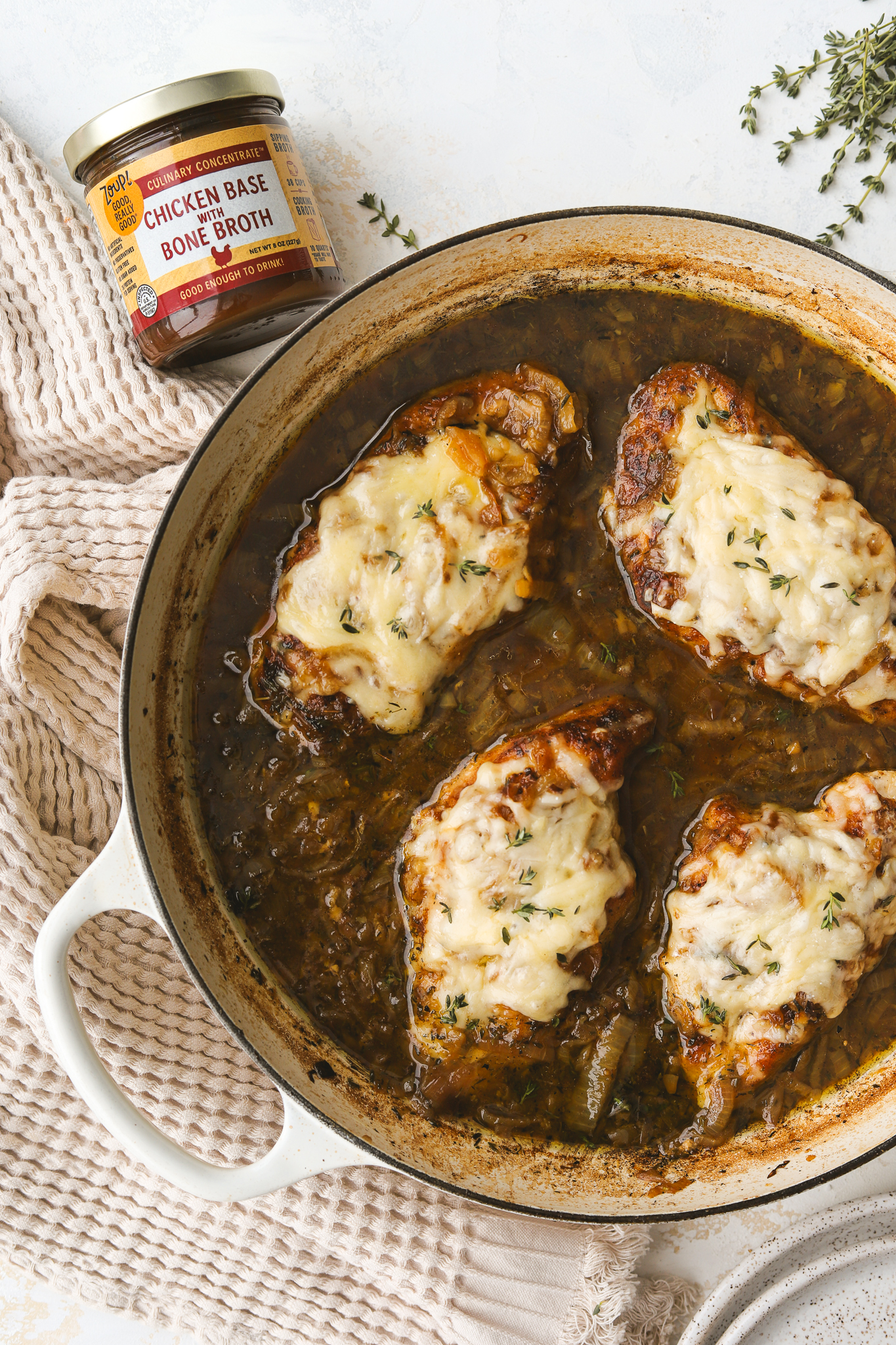 one pan french onion chicken dinner